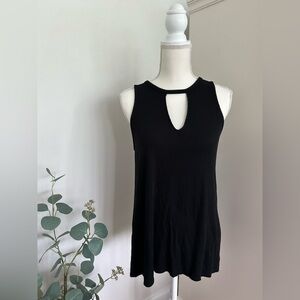 American Eagle Soft & Sexy Black Ribbed Tank Size Medium